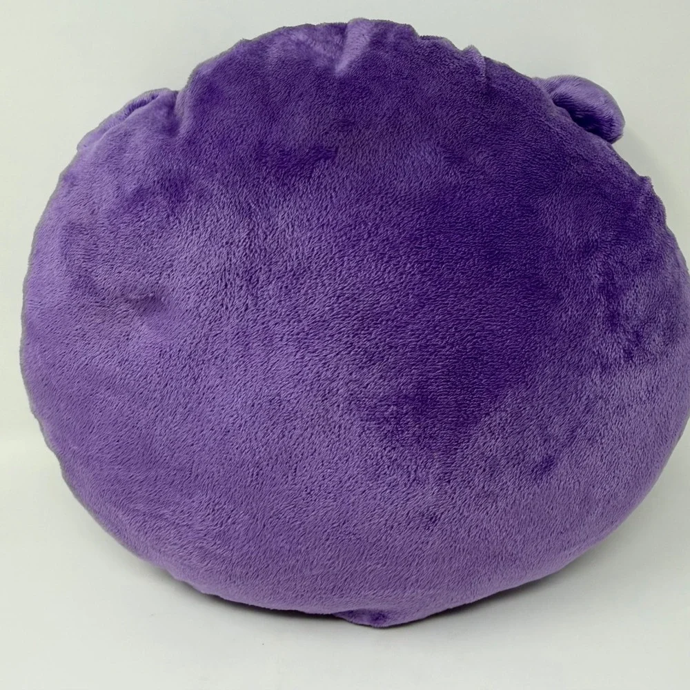 Purple Devil Emoji Plush Pillow Horns Smiling Face Halloween Stuffed Toy Cushion